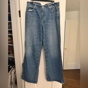 Citizens Of Humanity Annina Light Blue Denim Jeans Wide Leg